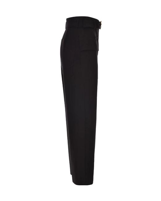 Pinko Black Logo Casual Pants