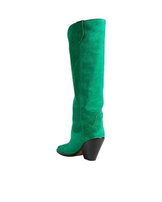 Isabel Marant Green Minimalist Pointedtoe Ankle Boots