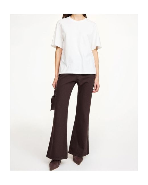By Malene Birger Brown Five-Pockets Flared Trousers