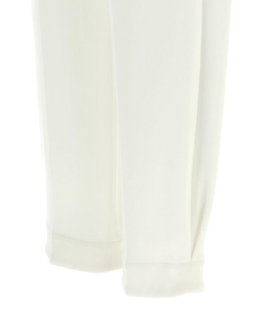 Brunello Cucinelli White Piquã Pants