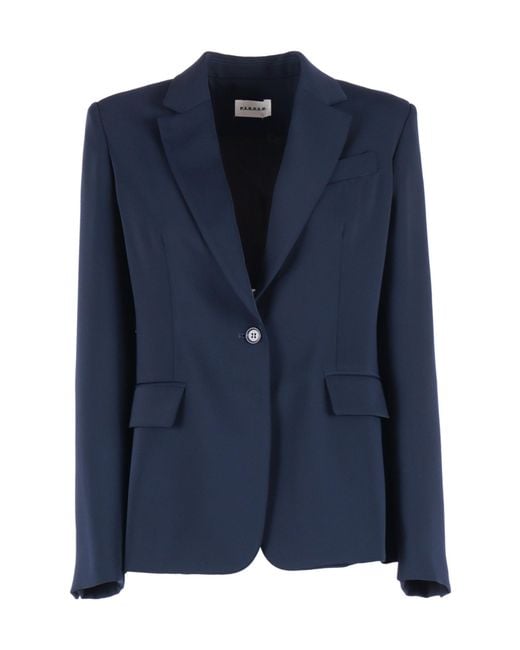 P.A.R.O.S.H. Blue Single-Breasted Jacket