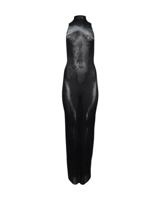 Jean Paul Gaultier Black The Long Body Dust Dress