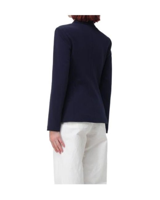 Pinko Blue Full Milano-Knit Blazer