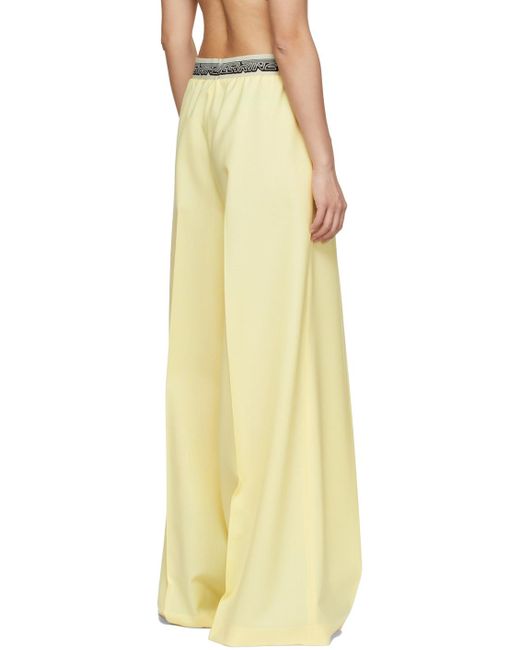 Stella McCartney Natural Logo Tape Wide-Leg Trousers