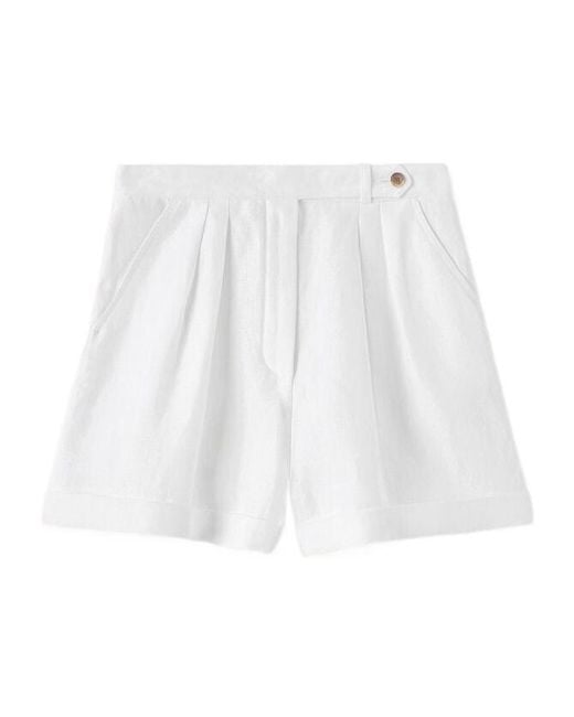 Loro Piana White Belt Loop Shorts