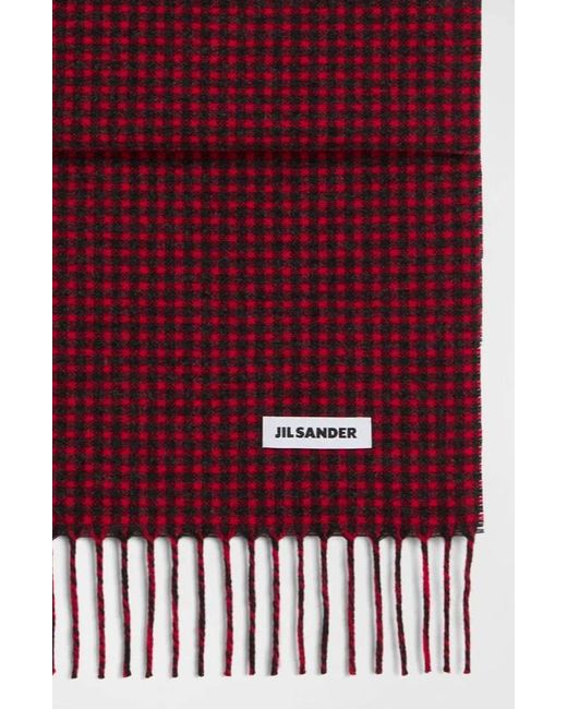 Jil Sander Purple Slim Wool Scarf for men