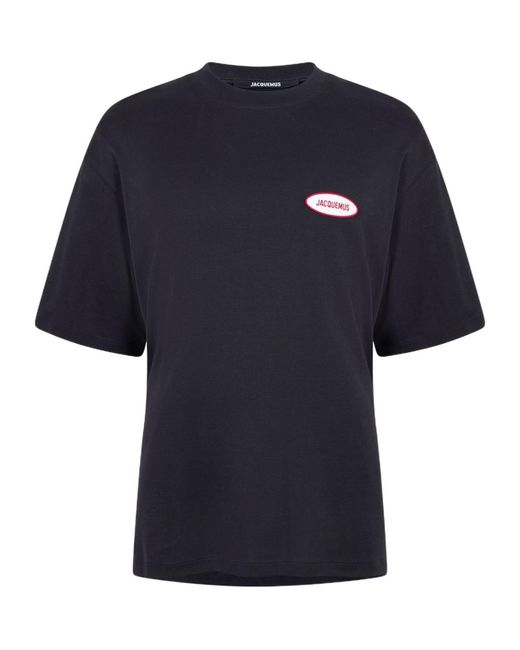 Jacquemus Blue Crew Neck T-Shirt for men
