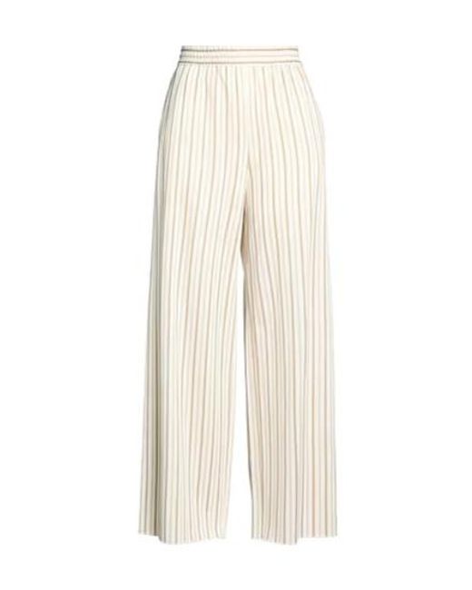 Max Mara White Striped Trousers