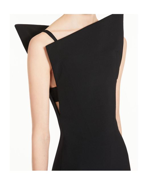 Sportmax Black Asymmetric Midi Dress