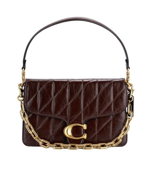 COACH Brown Chain Tabby Shoulder Bag