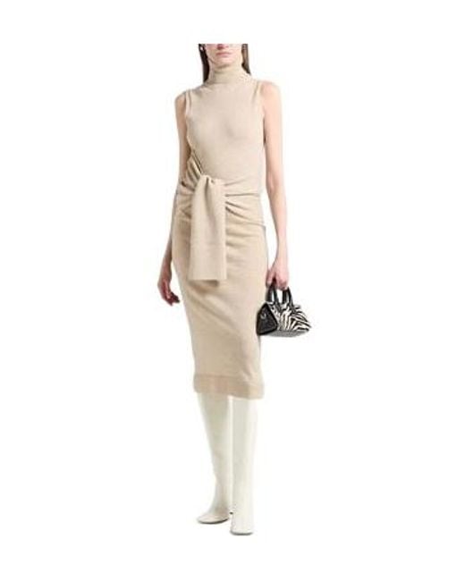 MM6 by Maison Margiela Natural Midi Dresses
