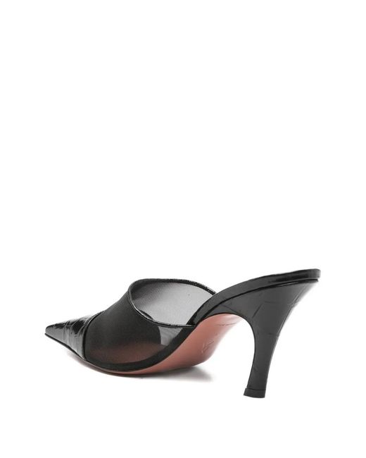 AMINA MUADDI Gray Jamie Mules