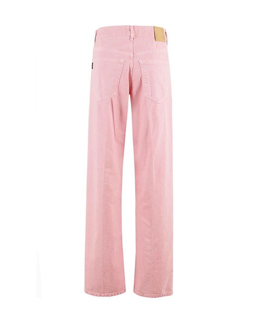 Haikure Pink Belt-Loop Jeans
