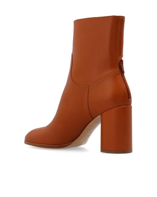 Casadei Brown Cleo Heeled Ankle Boots