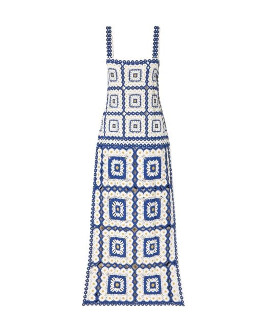 ALÉMAIS Blue Dolly Crochet Cotton Dress