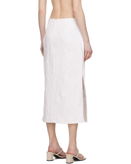 Co. White Slit Skirt