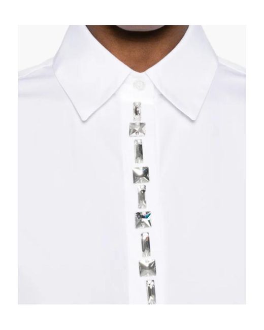 Fabiana Filippi White Crystal-Embellishment Shirt