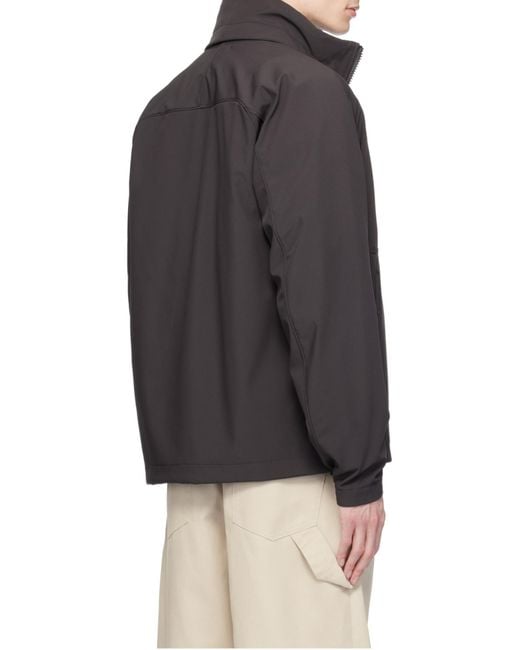Stone Island Gray High-Neck Zipped Jacket for men