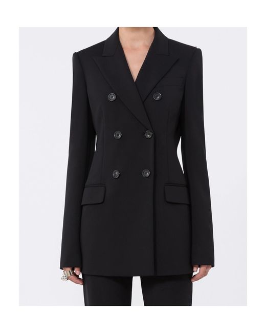 Sportmax Black Arco Double-Breasted Blazer