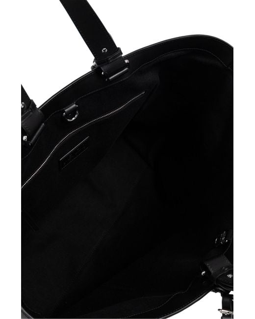 KENZO Black Logo Patch Net-Overlay Tote Bag