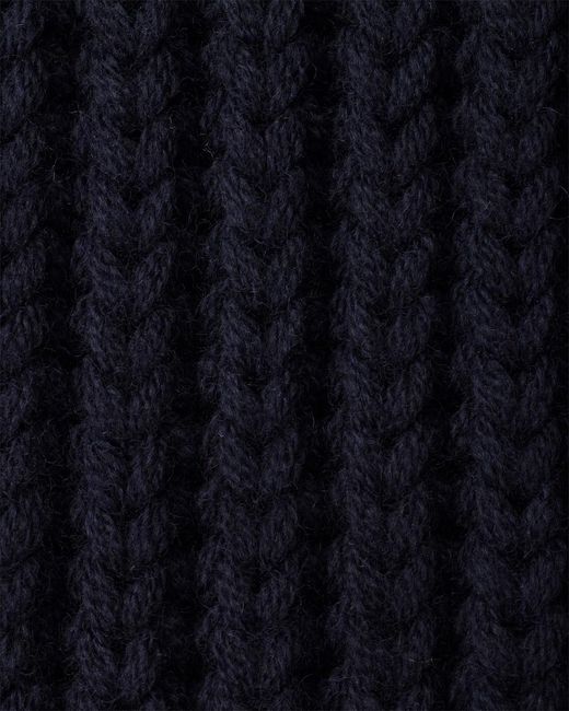 Prada Blue Triangle-Logo Wool Scarf for men