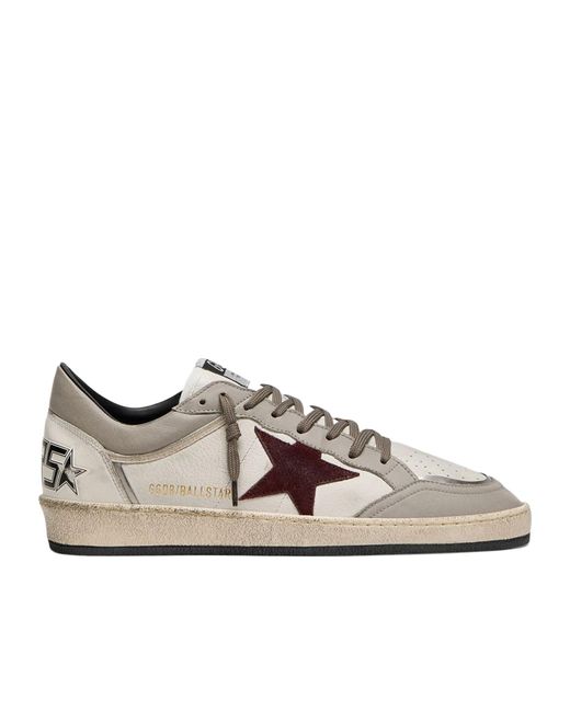 Golden Goose Deluxe Brand Brown Ballstar Lace-Up Sneakers for men