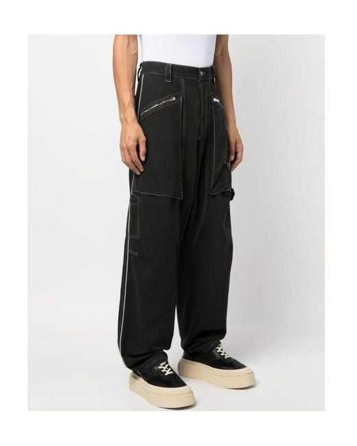 Isabel Marant Black Paciane Straight-Leg Parker Pants for men