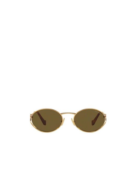 Miu Miu Green Eyewear Oval-Frame Sunglasses