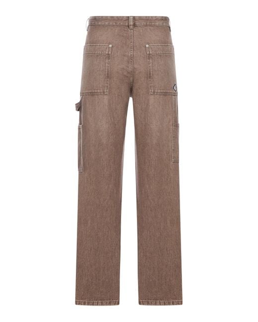 Bottega Veneta Brown Washed Denim Trousers for men