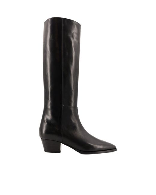 Aeyde Black Medea Pointed-Toe Boots