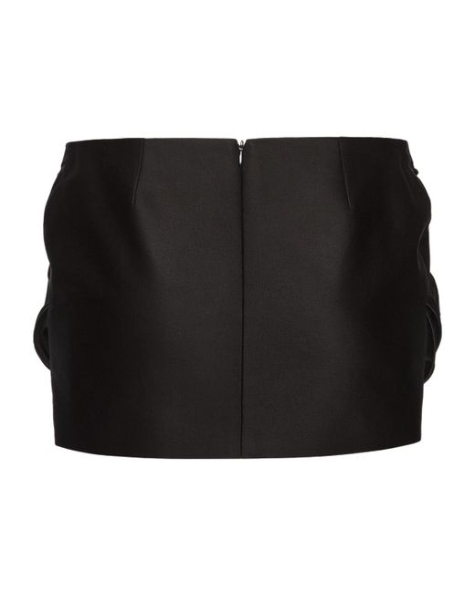 Magda Butrym Black Rose Hip Mini Skirt