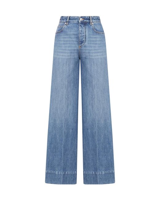 Bottega Veneta Blue Mid-Rise Palazzo Jeans