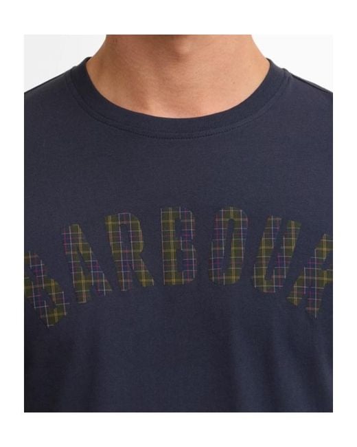 Barbour Blue Logo Short-Sleeved T-Shirt for men