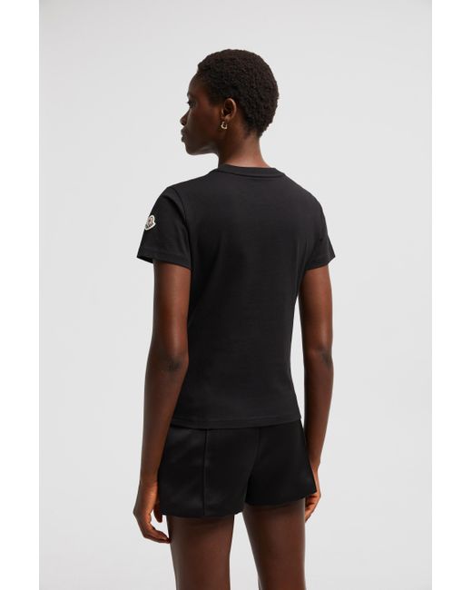 Moncler Black Logo Patch Crewneck T-Shirt