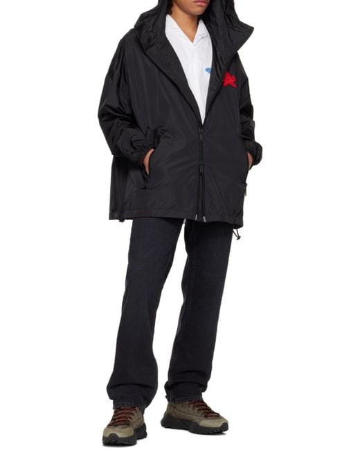 DSquared² Black Logo Patch Zipped Jacket for men