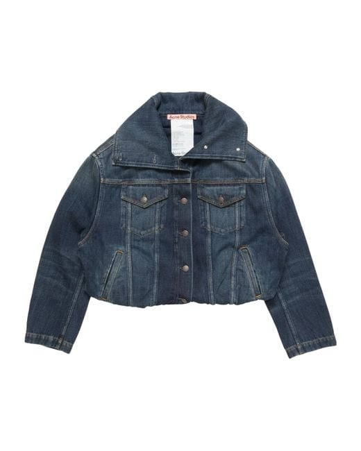 Acne Blue Cropped Denim Jacket