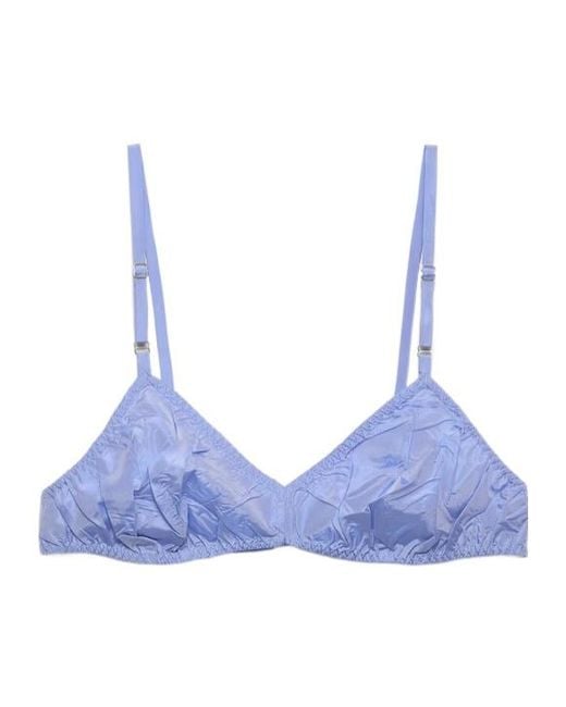 Prada Blue Taffeta Bra