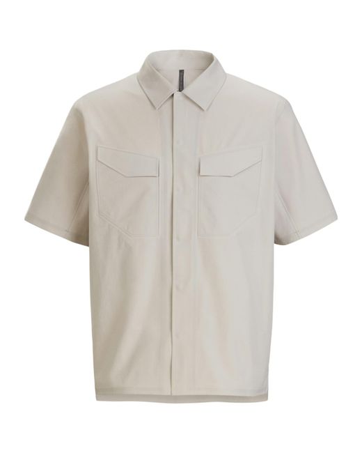 Veilance White Arc'Teryx Short Sleeve Utility Shirt for men