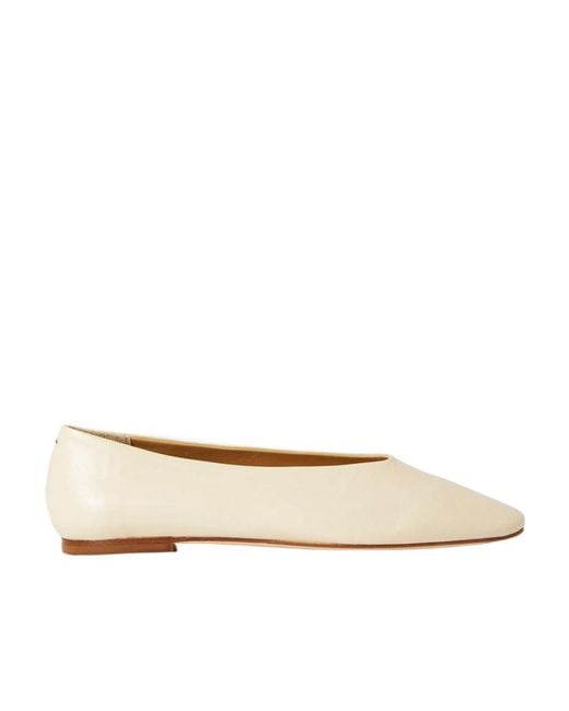 Aeyde Natural Kirsten Ballet Shoes
