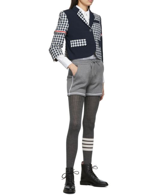 Thom Browne Gray Loopback Cotton Knitted Shorts