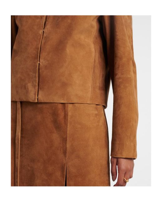 Vince Brown Cropped Leather Jacket