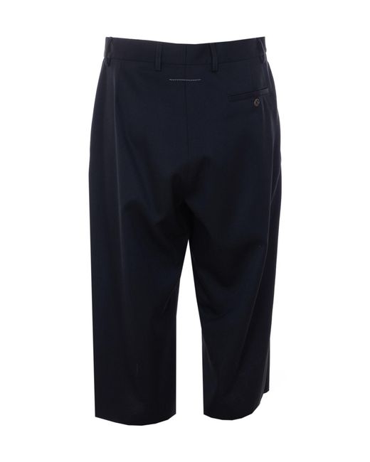 MM6 by Maison Margiela Blue Loose Fit Shorts for men