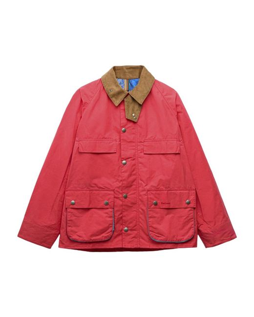 Barbour Red X Paul Smith Contrast-Collar Jacket for men