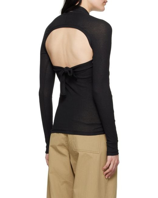 Dion Lee Black Modular Open-Back Top for men