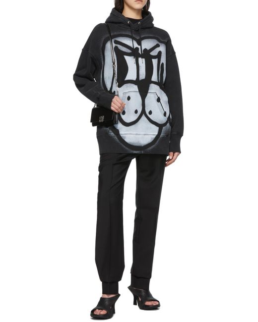 Givenchy Black Oversize Graphic-Print Hoodie