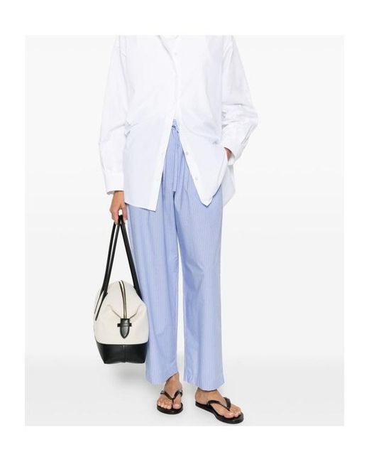 The Row Blue Drawstring Casual Pants