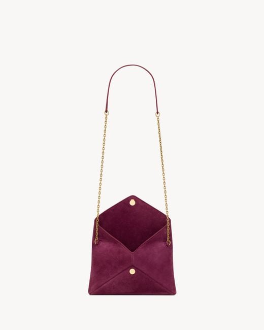 Saint Laurent Red Cassandre Small Chain Pouch