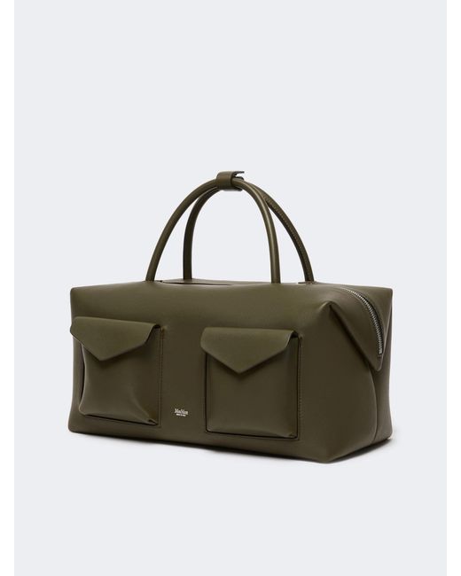 Max Mara Green Holdallcargo Large Boston Bag
