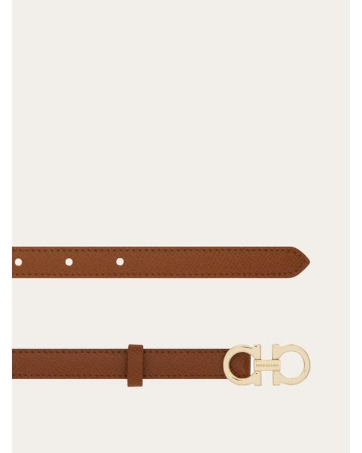 Ferragamo White Gancini Fixed Belt
