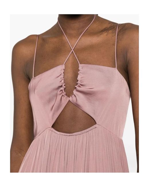 Patrizia Pepe Pink Cut-Out Detail Maxi Dress